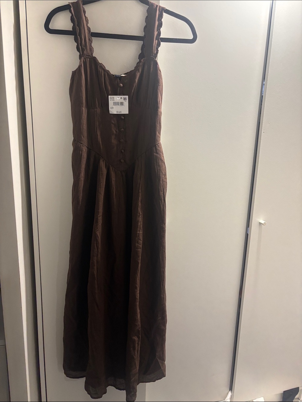 Girls Brown Sleeveless Maxi Dress